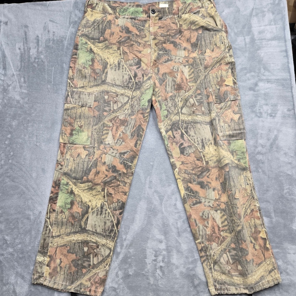 Advantage Timber Camo Cargo Pants Mens Size XL 42W Adjustable Waist Hunting Tree